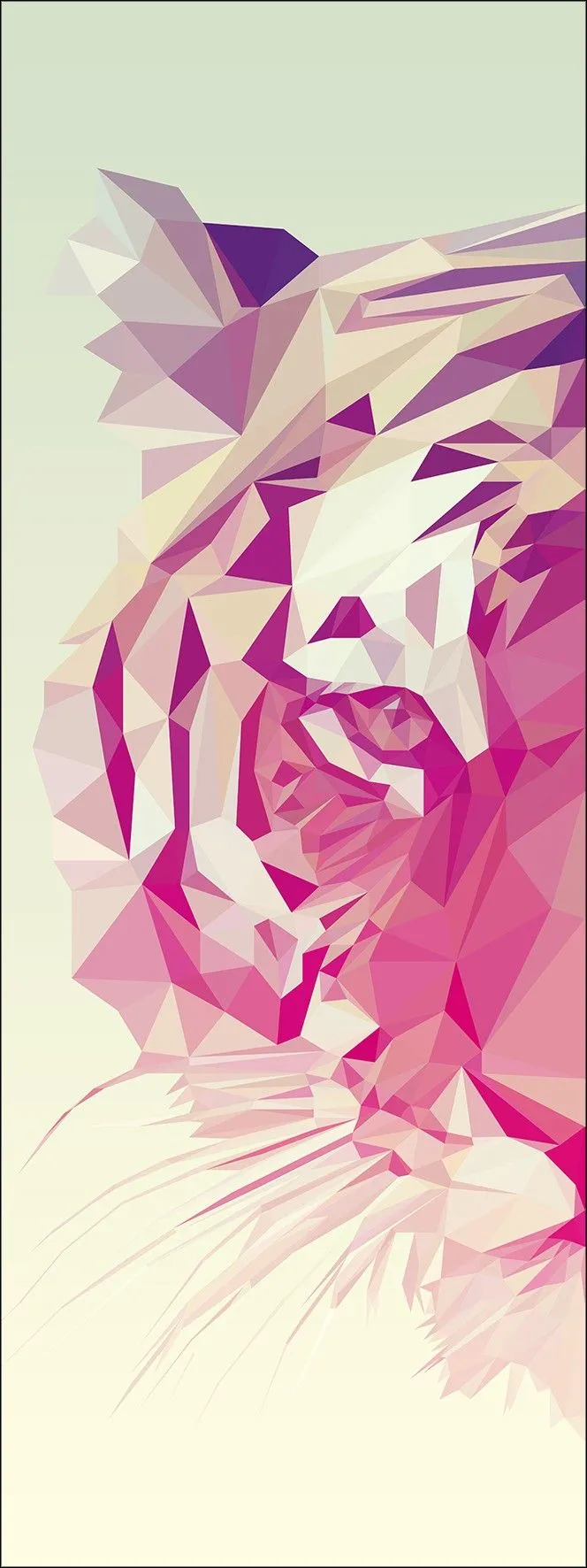 Keilrahmenbild POLYGONAL TIGER 258875