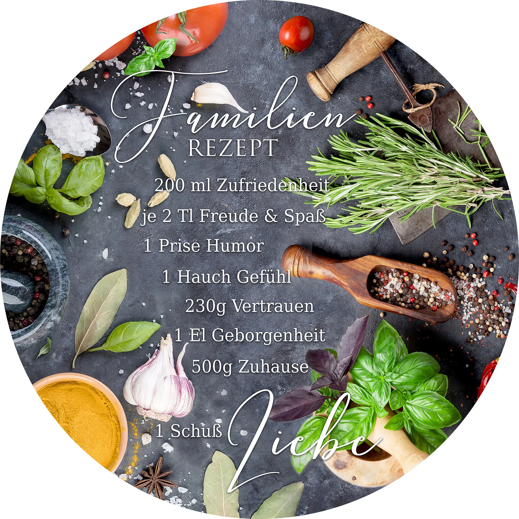 Glasbild FAMILIENREZEPT 258945