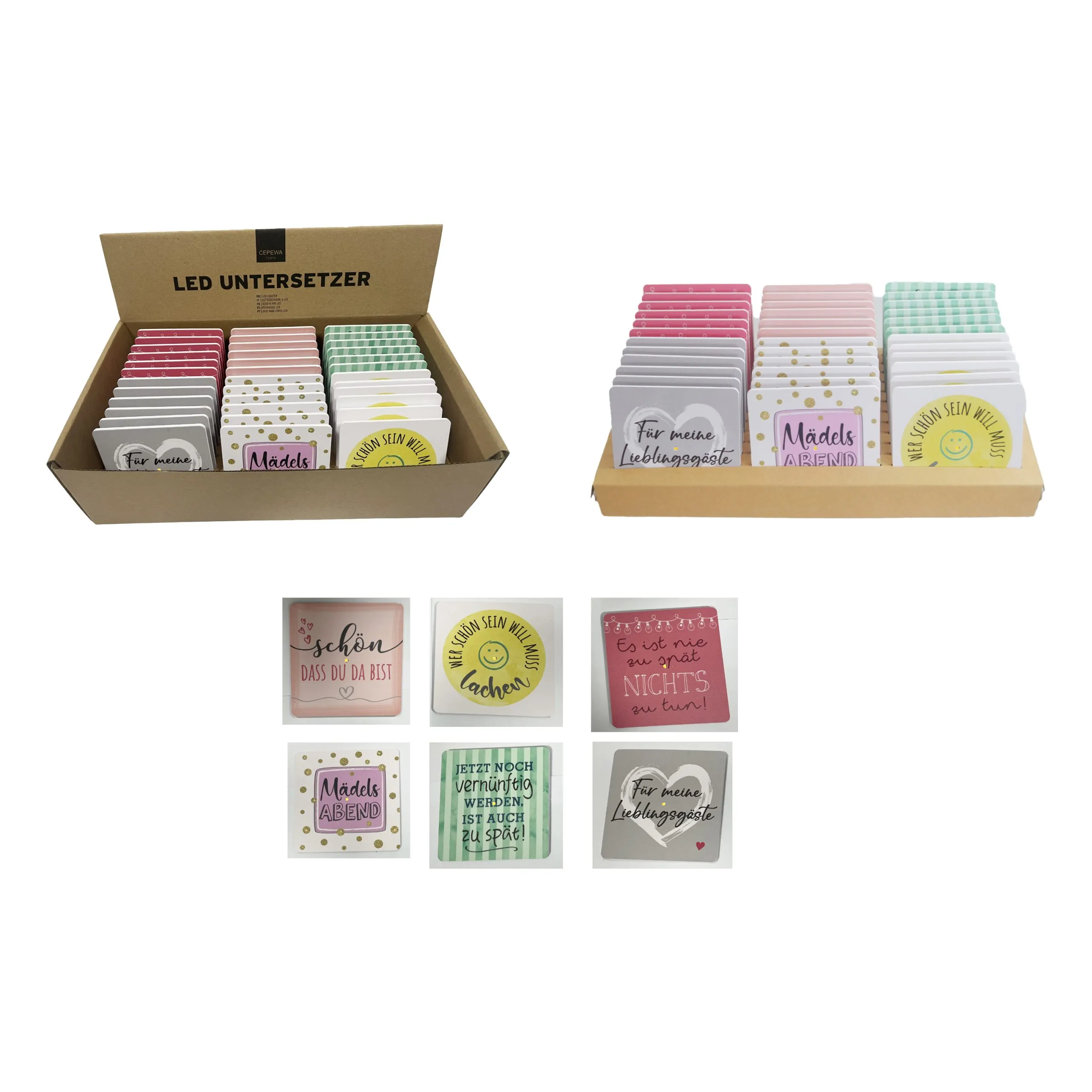 Untersetzer SPRÜCHE LED 564579