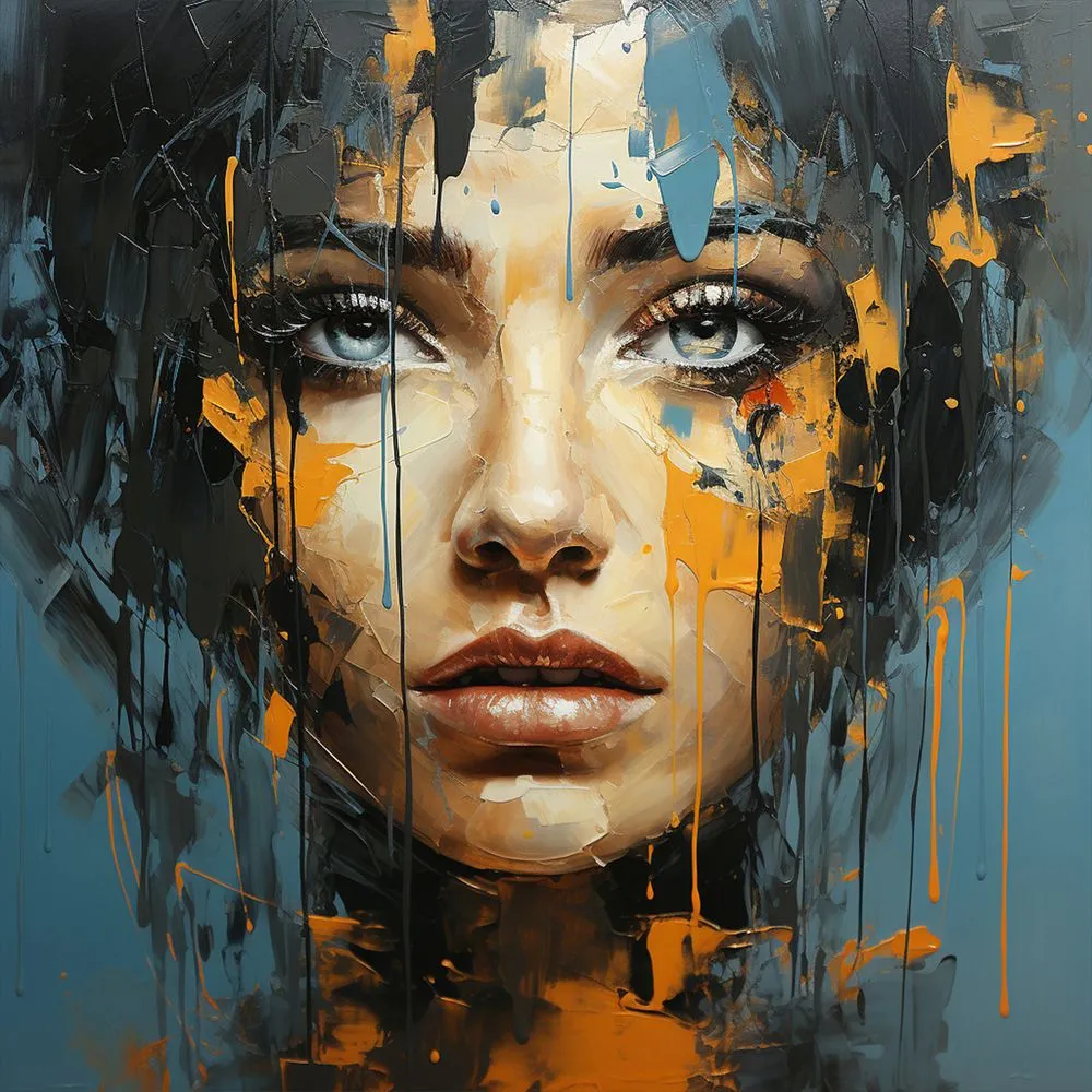 Acrylglasbild BLUE EYE GIRL 568883