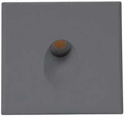 ISOLED Cover Aluminium eckig 1 schwarz für Wandeinbauleuchte Sys-Wall68