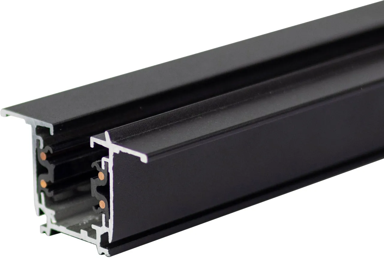 ISOLED 3-Phasen S1 Einbau Stromschiene, 2m, schwarz
