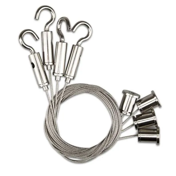 ISOLED Seilabhängung (4 Stk) mit Deckenverschraubung