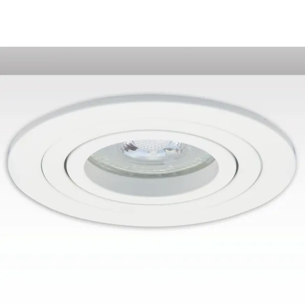 ISOLED Einbaurahmen rund weiß/Alu weiß für GU10/MR16 Spots