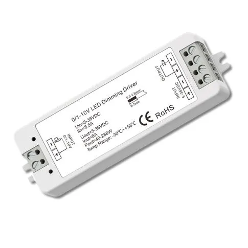 ISOLED 0/1-10V Input PWM-Dimmer 1 Kanal 5-36V DC 8A 48V DC 4A