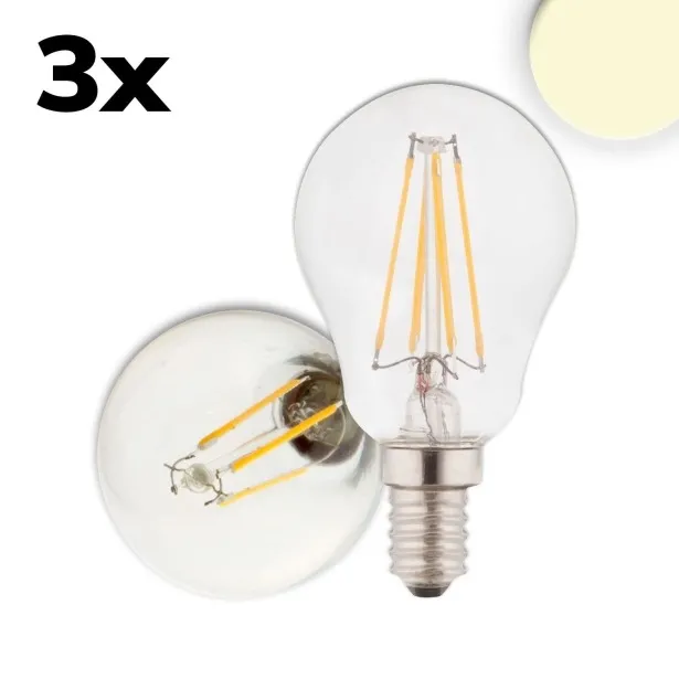 ISOLED LED Leuchtmittel Illu E14 4W klar (3er pack) - warmweiß