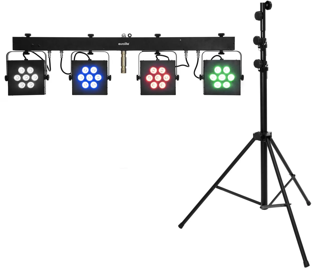EUROLITE Set LED KLS-3002 + STV-60-WOT EU Stahlstativ schwarz
