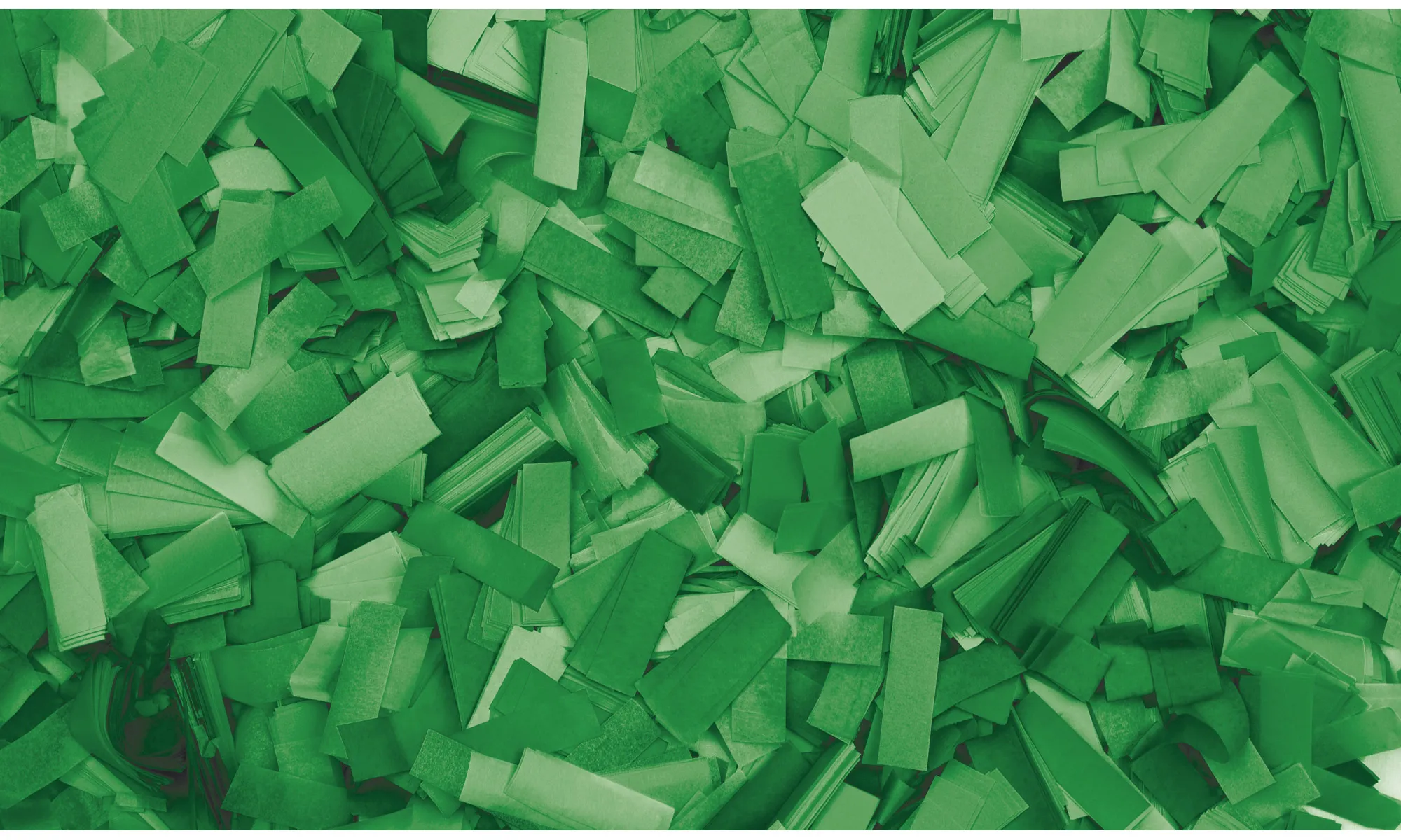 SHOWGEAR Konfetti – Rechteckig, grün, 55 x 17 mm, 1 kg, feuerfest und biologisch abbaubar