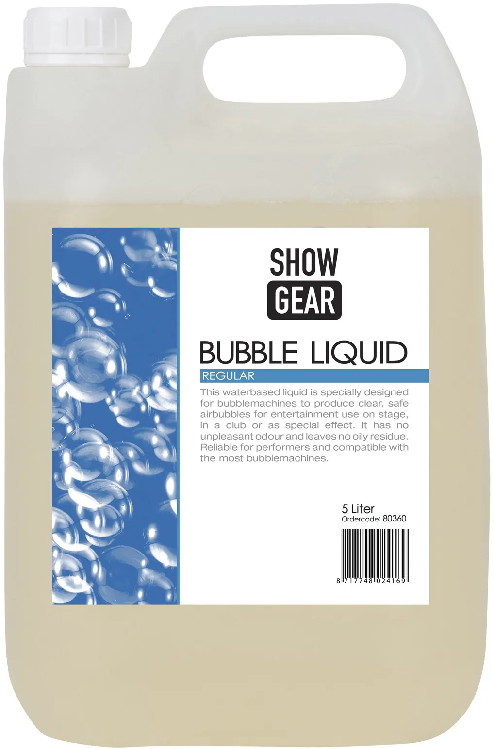 SHOWGEAR Bubble Liquid 5 Liter – gebrauchsfertig
