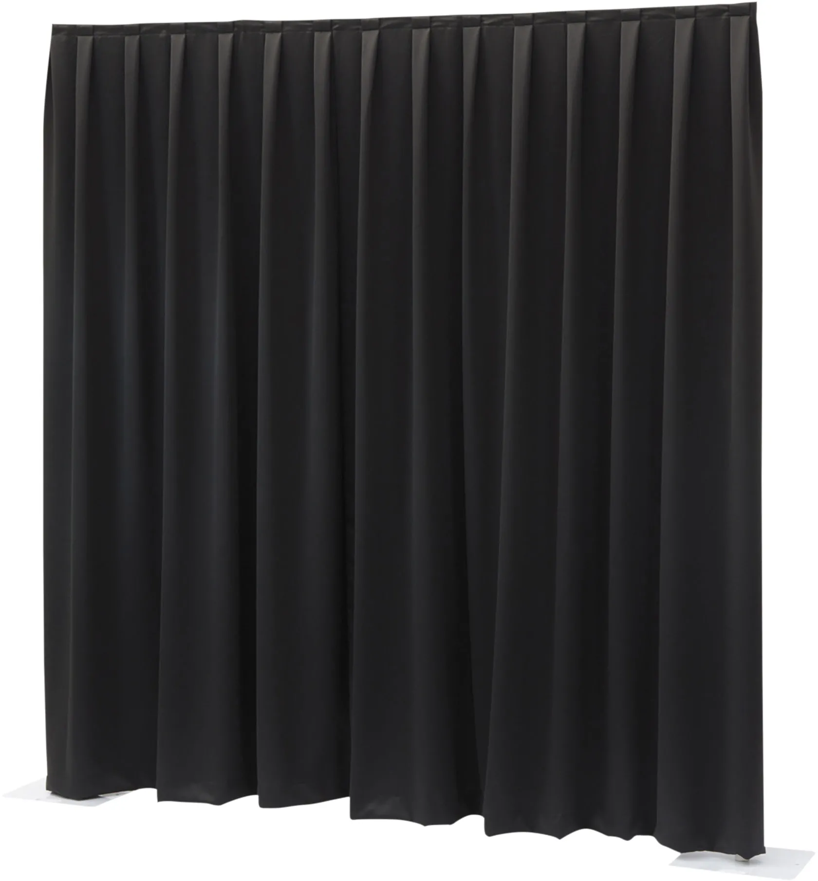 WENTEX P&D Vorhang MGS 175 g/m² Schwarz - 330 x 120 cm (B x H) - plissiert