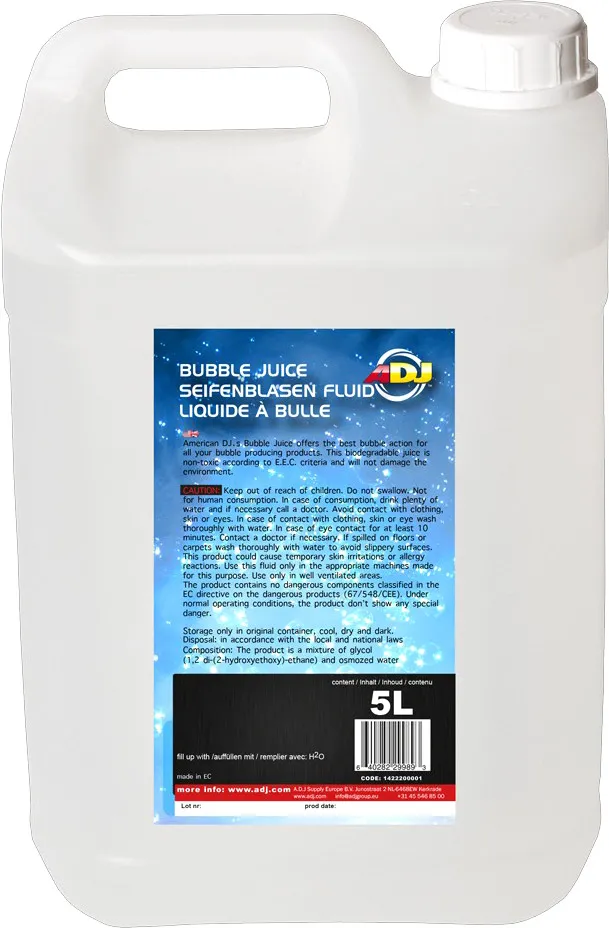 Bubble Juice fertig gemischt 5L - Seifenblasenfluid