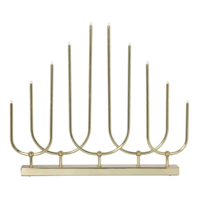 Star Trading anmutiger Kerzenständer Novum aus Metall 10-flammig E5 Höhe 39 cm IP20 Messing