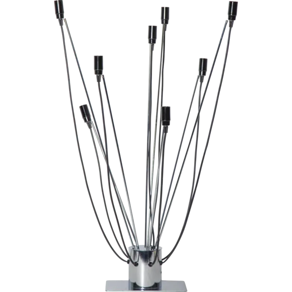 Star Trading Kerzenleuchter aus Metall MILANO 8-flammig E14 IP20 - chrom (hen Leuchtmittel)