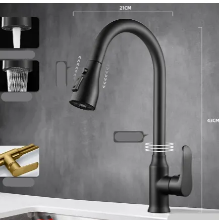 Smart Küchenarmatur mit ausziehbarer Brause und Touch-Technologie – Für innovative Küchen