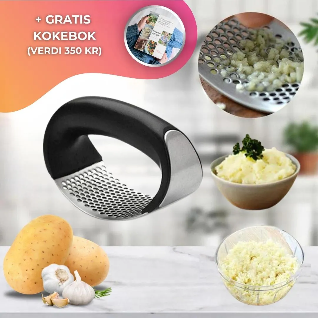EasyCrush™ ergonomische Knoblauchpresse aus rostfreiem Stahl | 50% Rabatt
