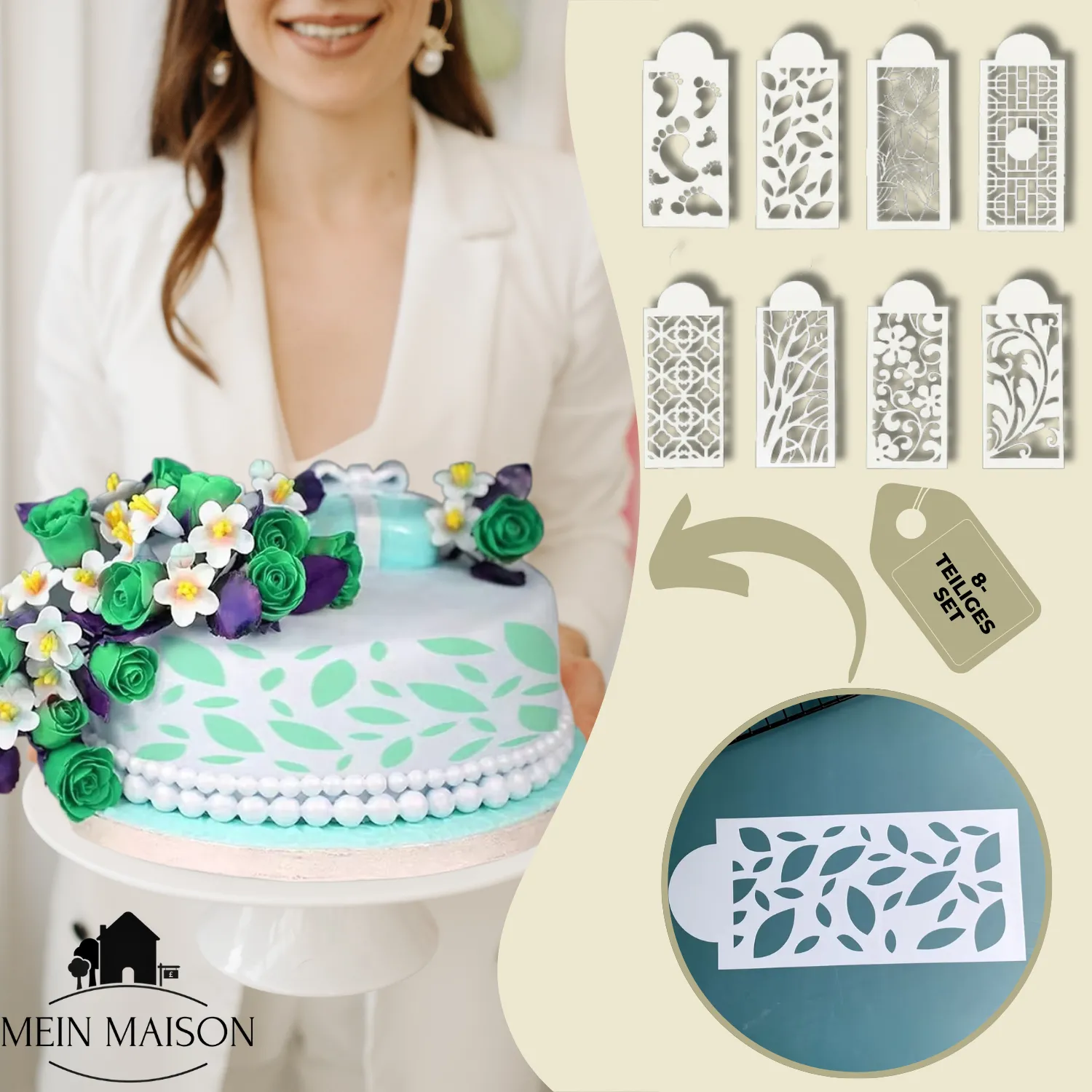 DecoLace™ - DIY-Kuchendekor-Form aus Spitze