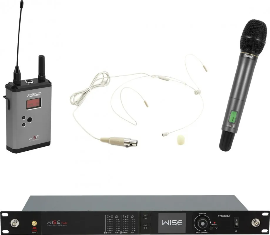 PSSO Set WISE TWO + Dyn. Funkmikrofon + BP + Headset 638-668MHz
