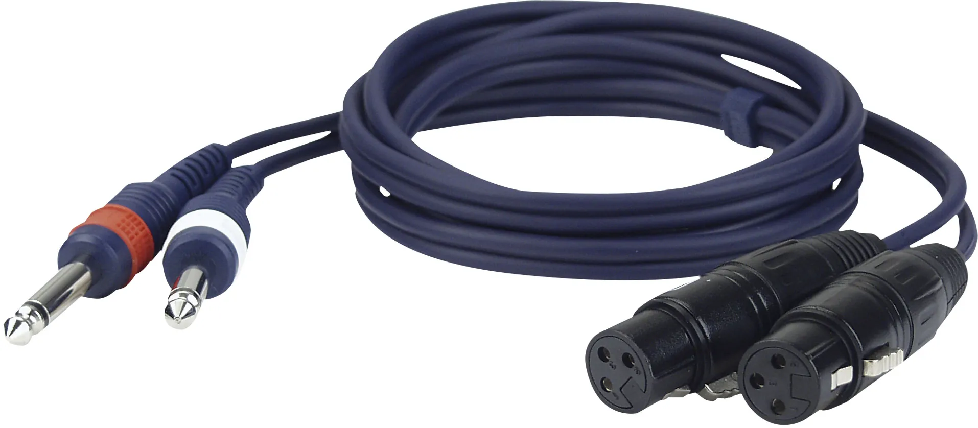 DAP-Audio FL43 – 2 unsymmetrische Mono-Klinkenstecker L/R auf 2 XLR/F 3P, 1,5 m