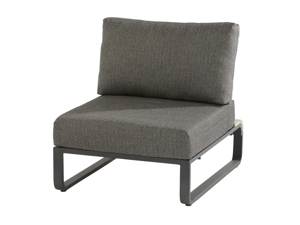 4Seasons Delta Platform Teak Mittel-Element, inkl. 2 Kissen