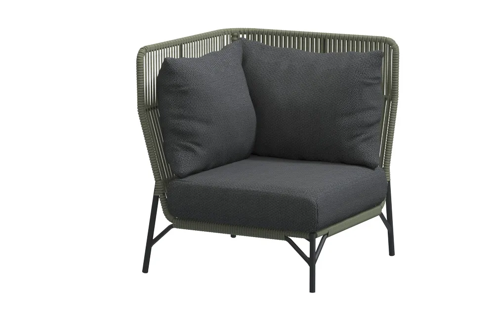 4Seasons Altoro Eck-Modul Grün inkl. 3 Kissen