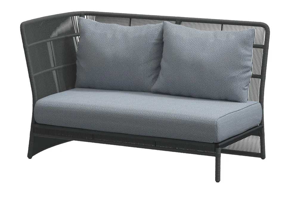 4Seasons Orient 2-Sitzer Platinum rechts, inkl. 3 Kissen