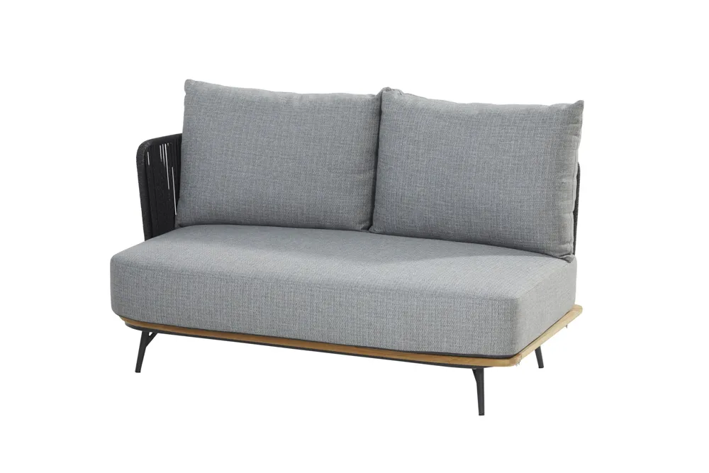 4Seasons Positano 2-Sitzer Armlehne rechts Anthrazit inkl. 4 Kissen