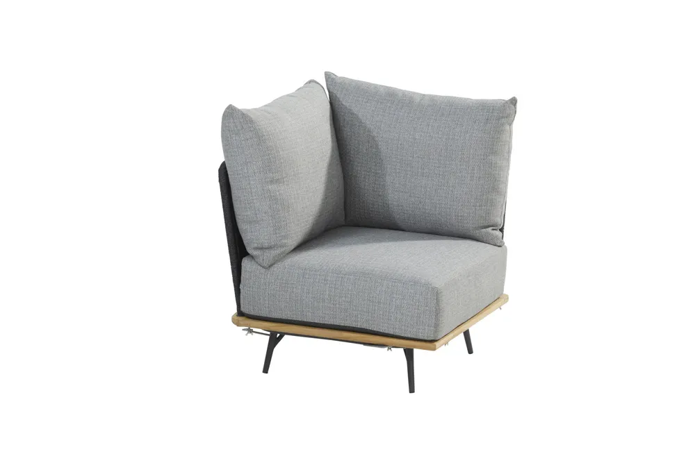 4Seasons Positano Eckmodul Anthrazit inkl. 3 Kissen