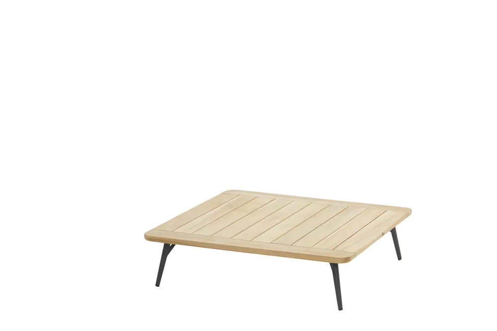 4Seasons Positano Kaffeetisch Teak Anthrazit 95x95x14 cm