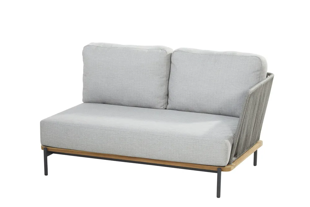 4Seasons Castello 2-Sitzer links Silver grey inkl. 3 Kissen