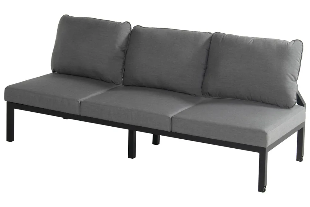 Hartman Marie 3-Sitzer Loungesofa/Loungeliege Aluminium/Sunbrella