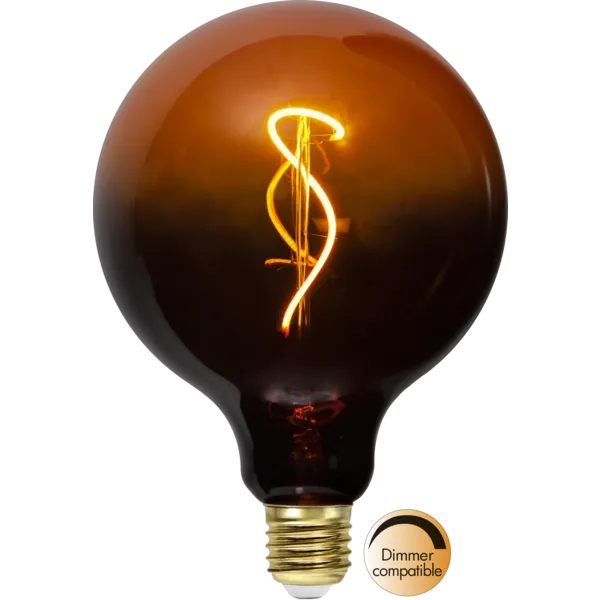 Star Trading LED Lampe Colour Mix G125 E27 Höhe 17.5 cm IP20 4 W Rauchglas gelb - warmweiß (1600K)