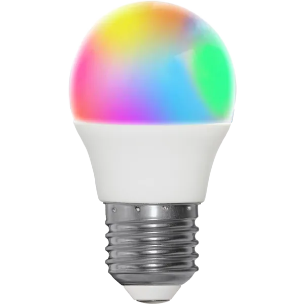 Star Trading Smart Home Leuchtmittel E27 G45 4.9W IP20 RGB+W