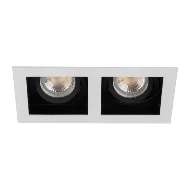 Kanlux LED 2-flammige Einbauleuchte ARET Gx5,3/GU10 20° 2x10W - weiß / Schwarz (ohne Leuchtmittel)