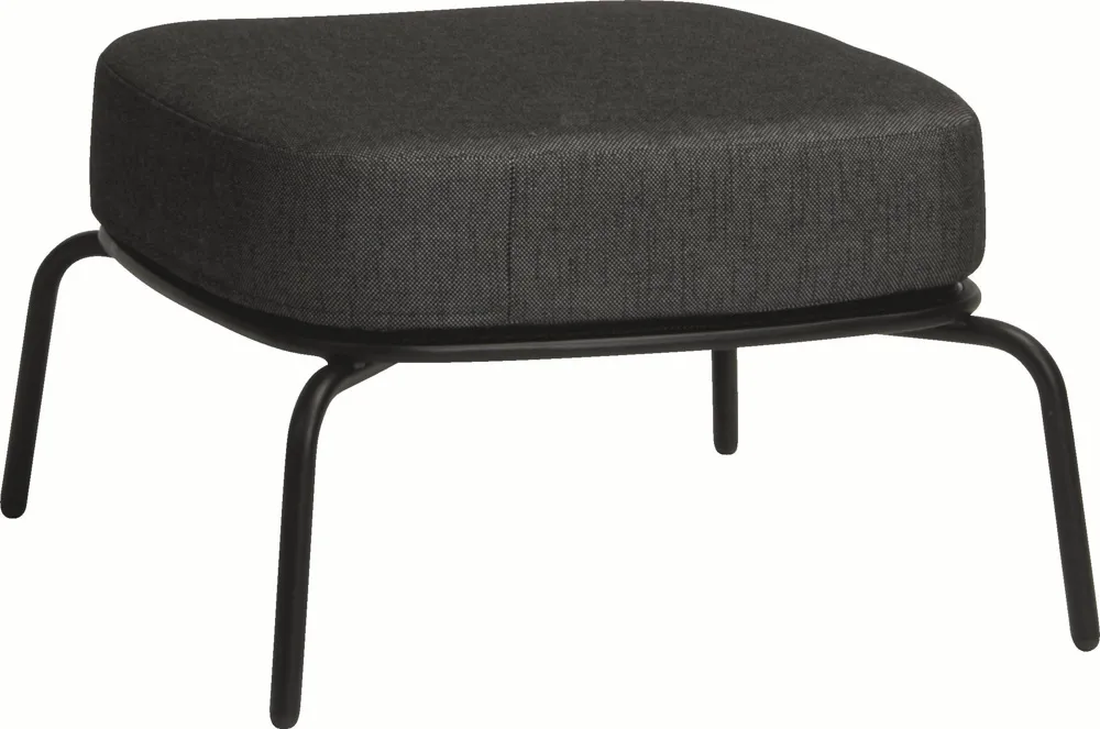 Stern Odea Lounge-Hocker Aluminium schwarz matt