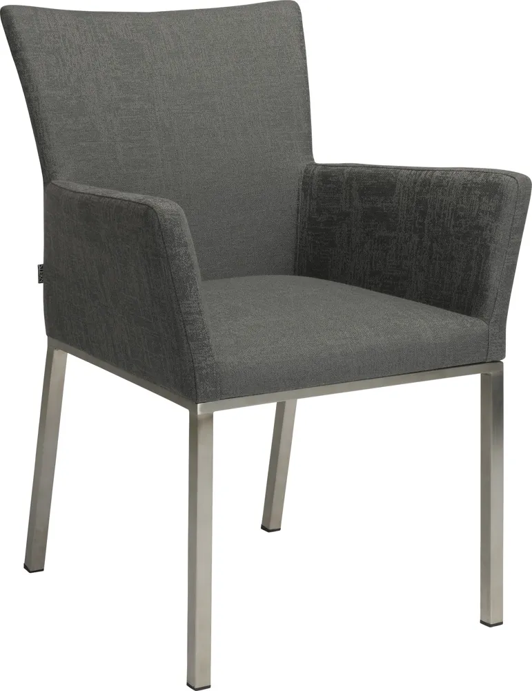 Stern Artus Sessel Edelstahl mit Bezug