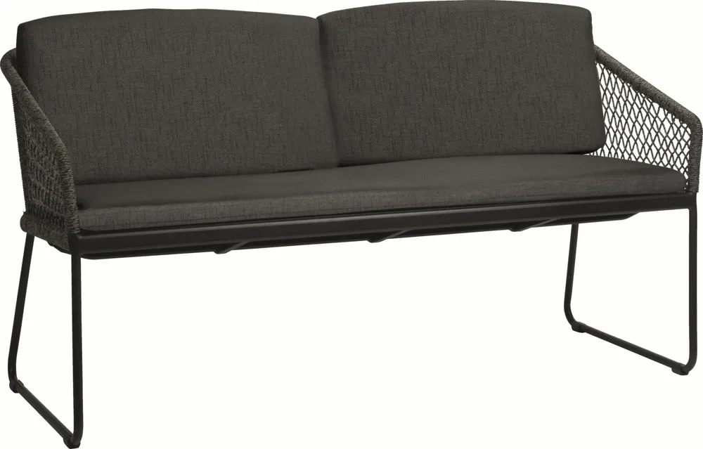 Stern Odea Kufenbank 2-Sitzer Aluminium schwarz matt