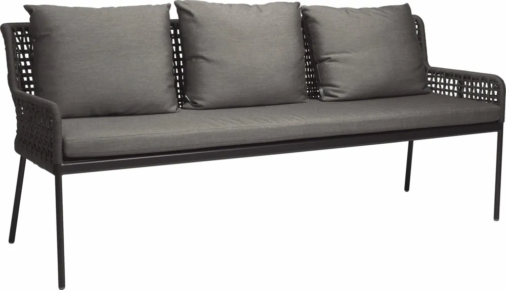 Stern Greta Bank 3-Sitzer Aluminium anthrazit