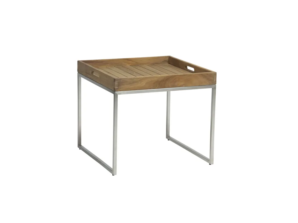 Stern Tabletttisch Edelstahl 50x50 cm