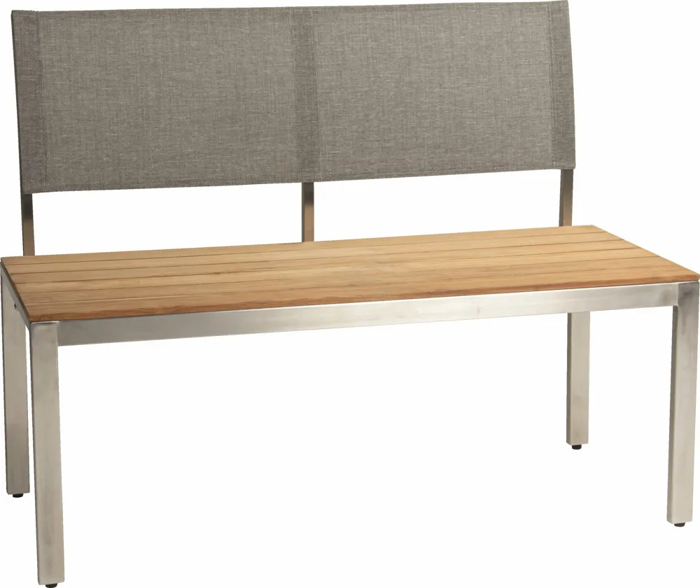 Stern Viona Bank 2-Sitzer Edelstahl mit Teakbelattung