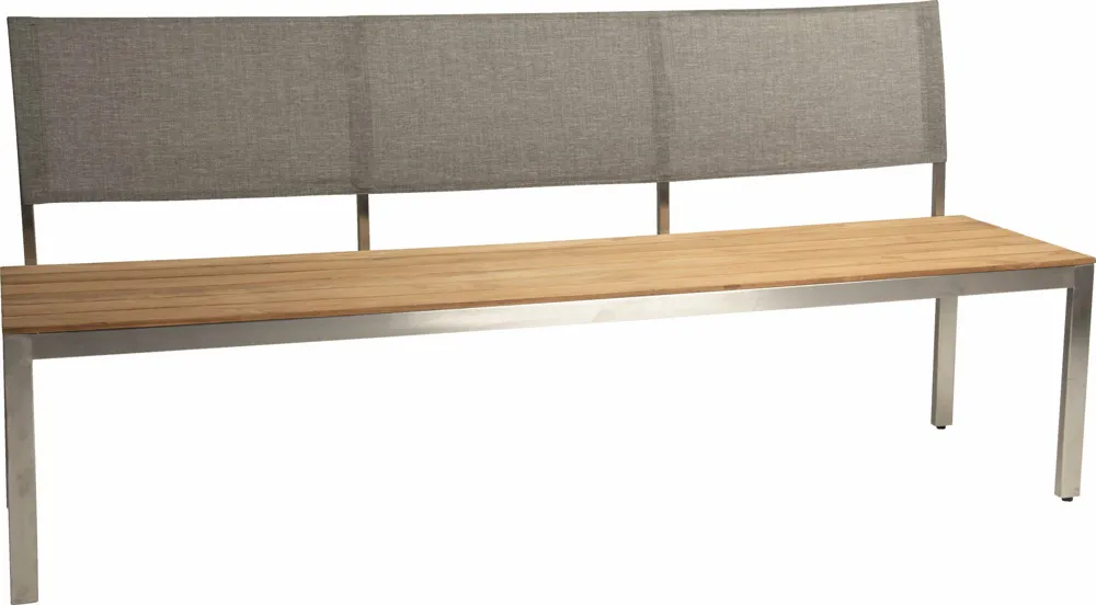 Stern Viona Bank 3-Sitzer Edelstahl mit Teakbelattung