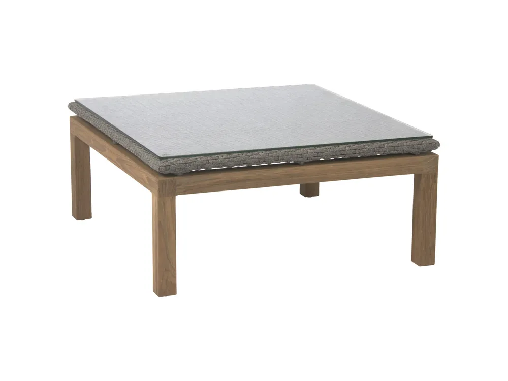 Stern Leah Lounge Beistelltisch Teak/Rope/Glasplatte