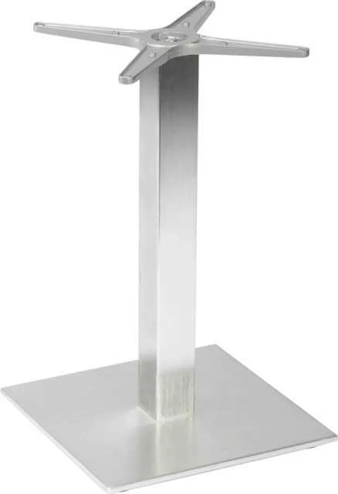 Stern Tischgestell Mailand 2 Aluminium Edelstahloptik 45x45 cm