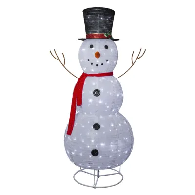 Star Trading LED Schneemann Tecidy Höhe 180 cm IP44 200 kaltweiße LEDs 3.2W 31V Weiß