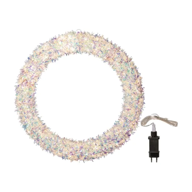 Star Trading LED-Kranz Magic Ø 45 cm 300 warmweiße LEDs 5m Zuleitung Trafo,IP44 weiß