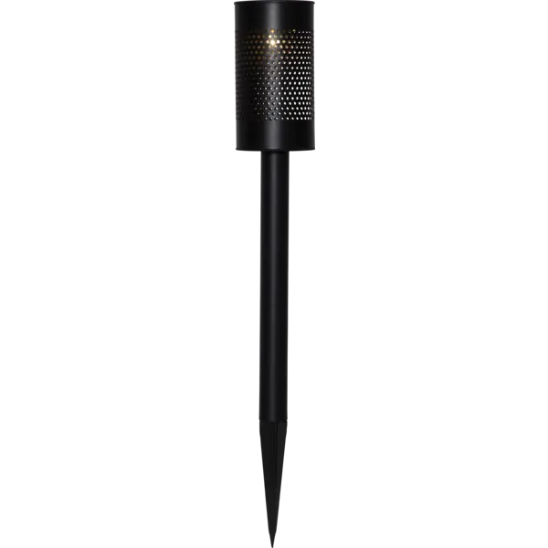 Star Trading LED-Solarpoller BLACE 46 cm batteriebetrieben schwarz - warmweiß