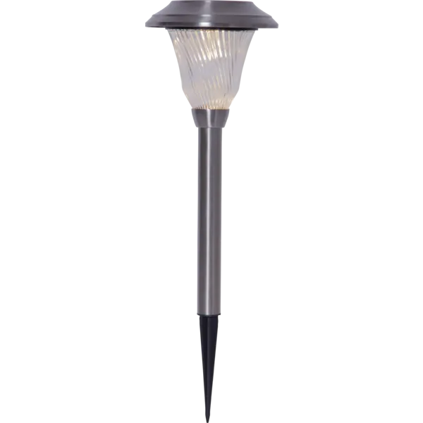 Star Trading Solar Gartenspieß BARCELONA 41 cm batteriebetrieben silber - warmweiß (3000K)