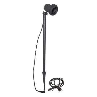 Start Trading GU10 Gartenstrahler Spotlight Focus Höhe 67 cm IP44 grau - ohne Leuchtmittel