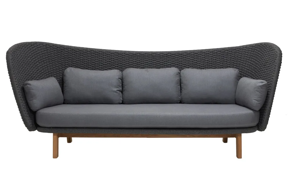 Cane-Line Peacock Wing 3-Sitzer Sofa inkl. Kissensatz