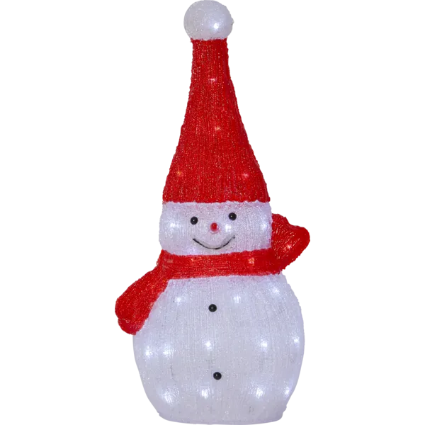 Star Trading LED-Acrylfigur Crystalo Schneemann außen Höhe 59 cm IP44 - kaltweiß