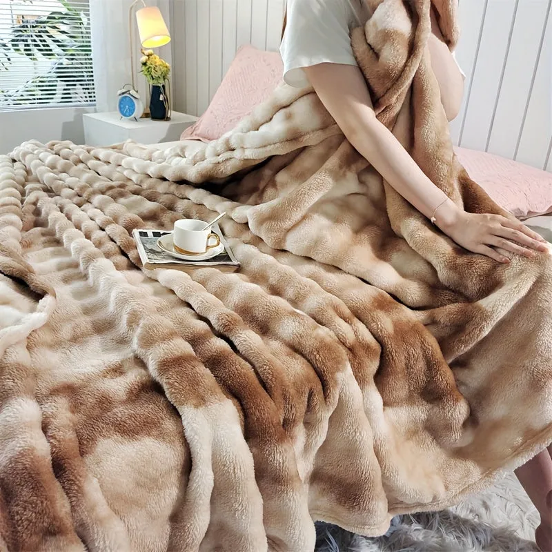 Faux Fur Decke für luxuriösen Komfort und Wärme zu Hause oder im Büro